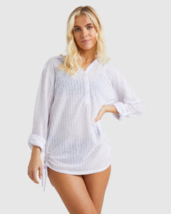 BILLABONG LOVECHILD UBJX600121-WHT SHIRT LONG SLEEVE (W)