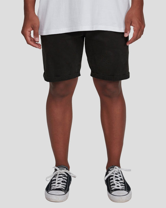 BILLABONG WAVE WASH TWILL  WKST BLK UBYWS00105-BLK WALKSHORT (M)