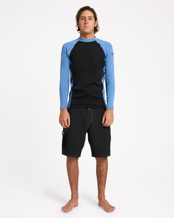QUIKSILVER HEAT LS ID UQYWR03171-BLM0 RASH GUARD LONG SLEEVE (M)