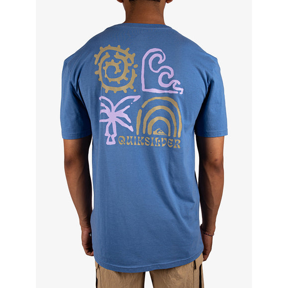 QUIKSILVER ISLAND FLOW SS  UQYZT05808-BLC0 T-SHIRT SHORT SLEEVE (M)
