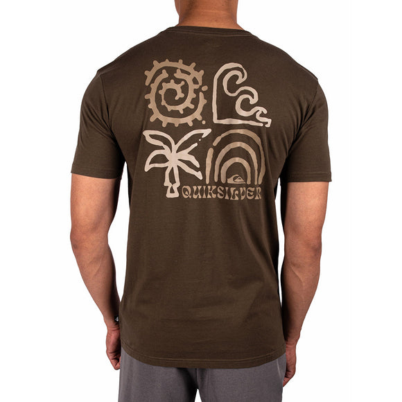 QUIKSILVER ISLAND FLOW SS  UQYZT05808-CRE0 T-SHIRT SHORT SLEEVE (M)