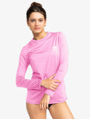 ROXY HAPPY WAVES URJWR03240-MET0 RASH GUARD LONG SLEEVE (W)-1