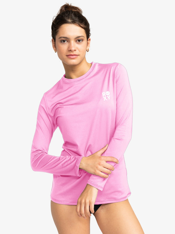 ROXY HAPPY WAVES URJWR03240-MET0 RASH GUARD LONG SLEEVE (W)