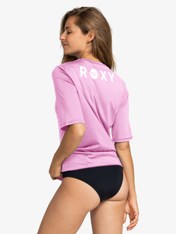 ROXY HAPPY WAVES URJWR03241-MET0 RASH GUARD SHORT SLEEVE (W)