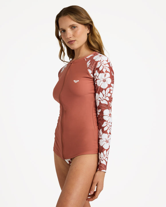 ROXY BSC MIX LS Z LC URJWR03274-CNN6 RASH GUARD LONG SLEEVE (W)
