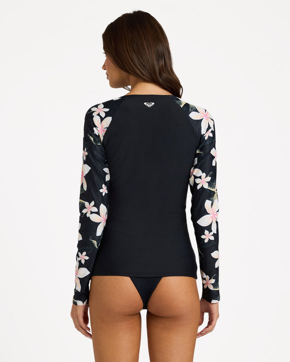 ROXY BSC MIX LS Z LC URJWR03274-XWGB RASH GUARD LONG SLEEVE (W)
