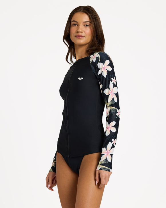 ROXY BSC MIX LS Z LC URJWR03274-XWGB RASH GUARD LONG SLEEVE (W)