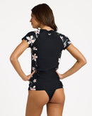 ROXY CS HALF ZIP LYC URJWR03275-XWGB RASH GUARD SHORT SLEEVE (W)-4