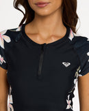 ROXY CS HALF ZIP LYC URJWR03275-XWGB RASH GUARD SHORT SLEEVE (W)-5