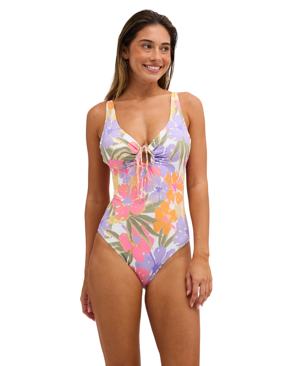 ROXY HAZEY HIBISCUS URJX103114-WBP6 SWIM SUIT (W)