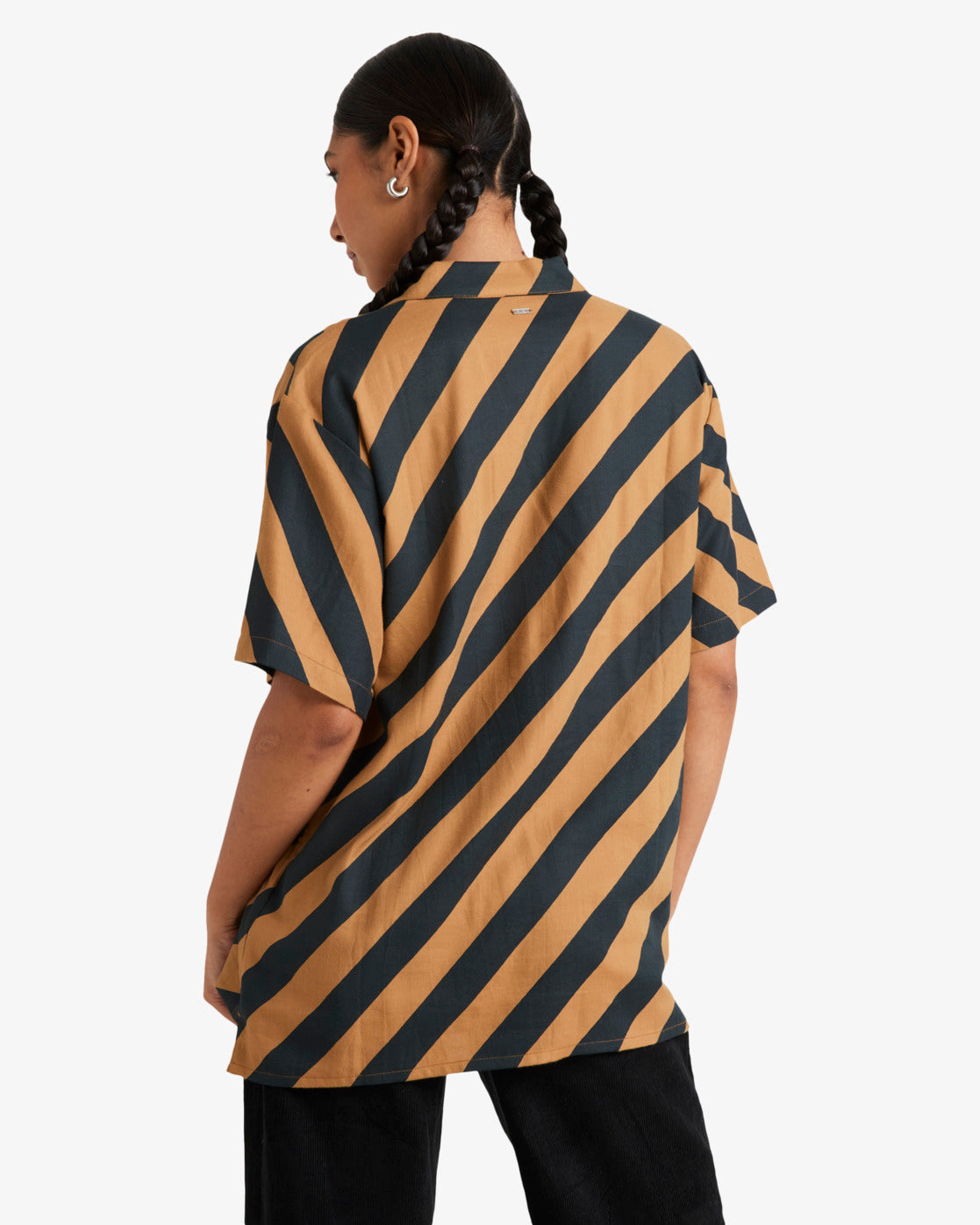 RVCA MILSPEC STRIPE UVJWT00156-CAM SHIRT SHORT SLEEVE (W)