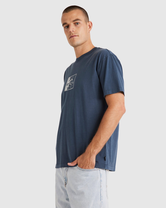 RVCA VA TORN SS TEE VALOCM120-GNB T-SHIRT SHORT SLEEVE (M)