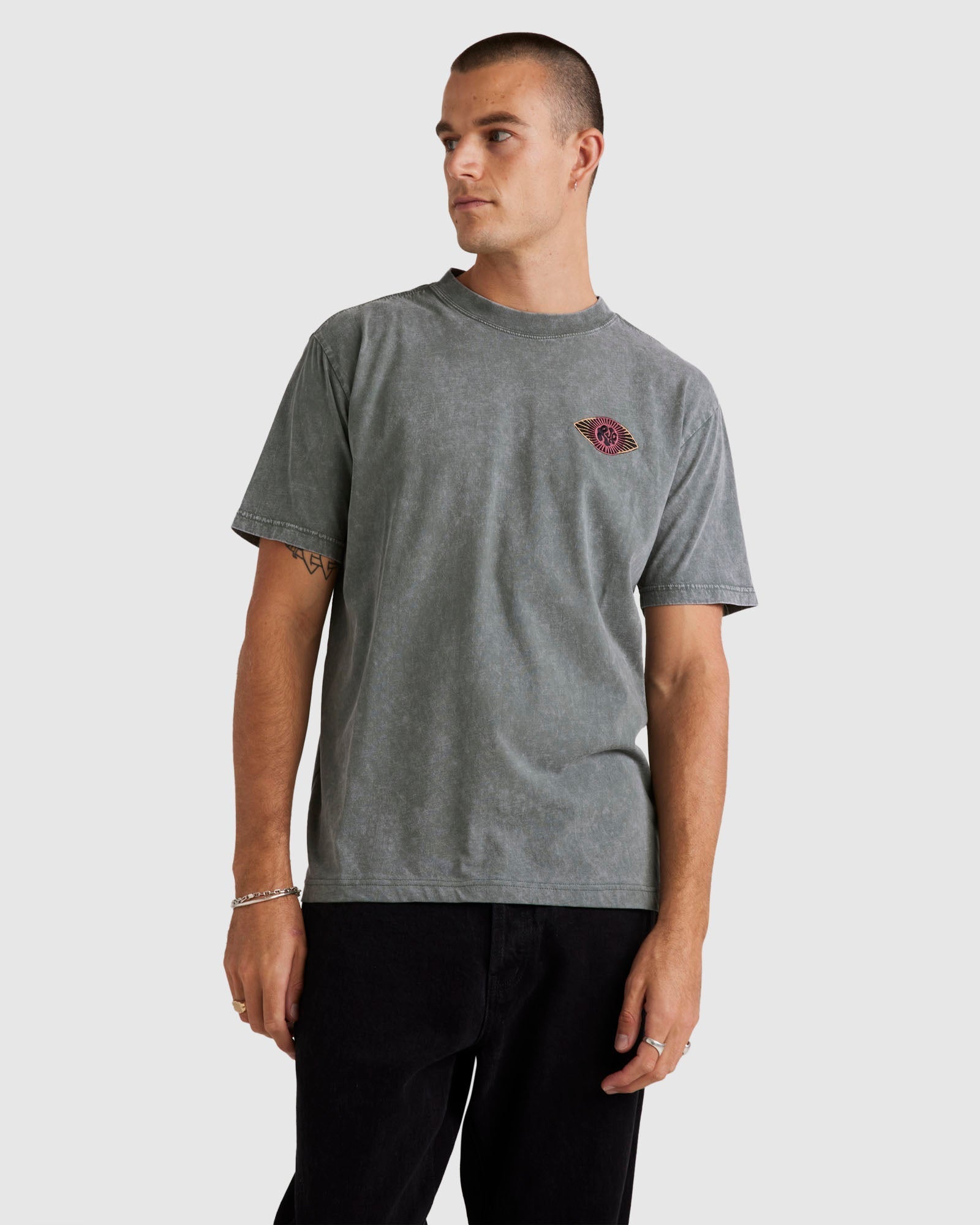 RVCA JUPITER SS TEE VALOCM117-GNB T-SHIRT SHORT SLEEVE (M)