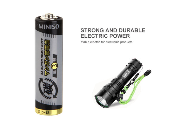 MINISO AA CARBON-ZINC BATTERY, 10 PACK(BLACK) 0100026981 BATTERY