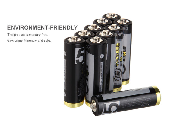 MINISO AA CARBON-ZINC BATTERY, 10 PACK(BLACK) 0100026981 BATTERY