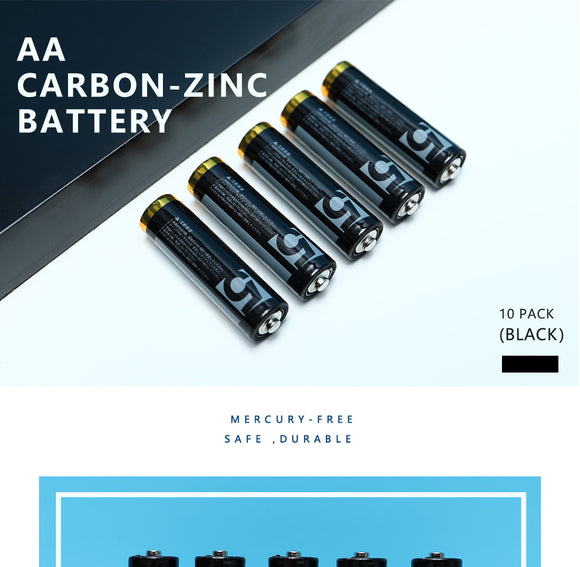 MINISO AA CARBON-ZINC BATTERY, 10 PACK(BLACK) 0100026981 BATTERY