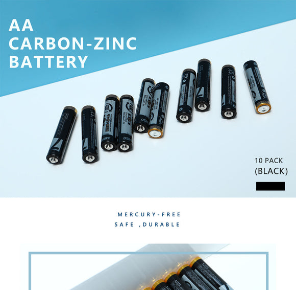 MINISO AAA  CARBON-ZINC BATTERY, 10 PACK(BLACK) 0100026991 BATTERY MINISO
