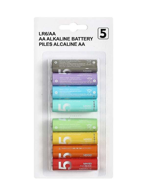 MINISO AA ALKALINE BATTERY 8 PACK(COLORFUL) 0100027961 BATTERY MINISO