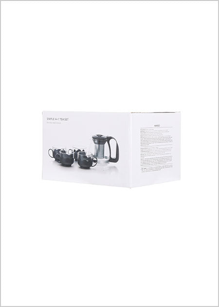 MINISO SIMPLE 4+1 TEA SET ( BLACK ) 0100040251 TEA SET