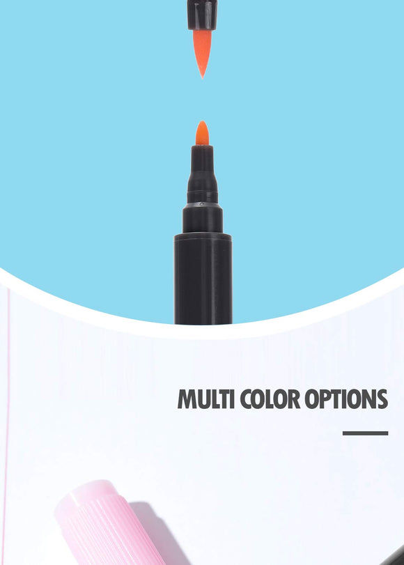 MINISO WATER SOLUBLE DOUBLE HEAD COLORED PEN (SOFT PINK) 0400013131 MARKER