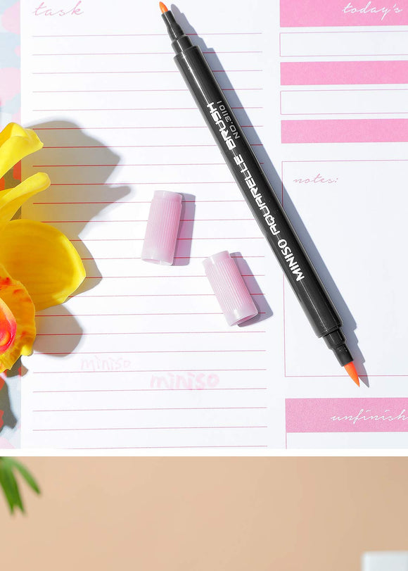 MINISO WATER SOLUBLE DOUBLE HEAD COLORED PEN (SOFT PINK) 0400013131 MARKER