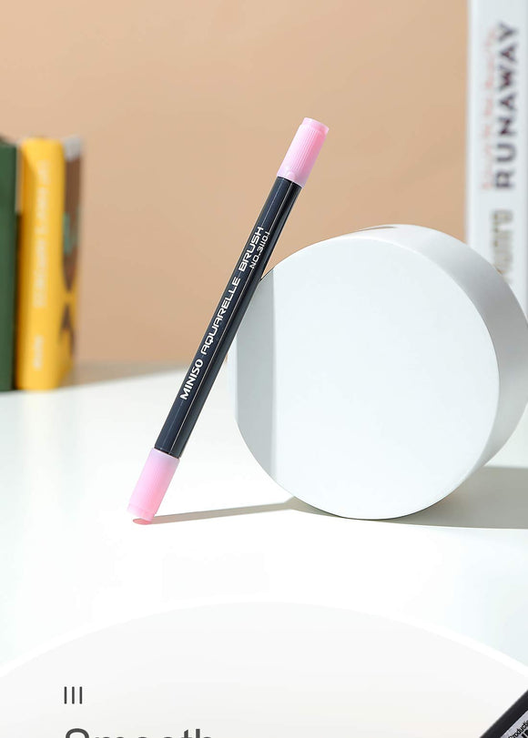MINISO WATER SOLUBLE DOUBLE HEAD COLORED PEN (SOFT PINK) 0400013131 MARKER