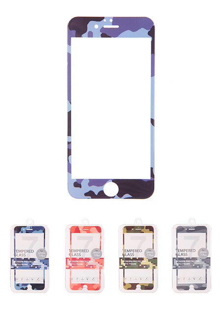 Miniso Camouflage - Tempered Glass Screen Protector with Frame for iPhone7 Plus 500018331