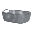 MINISO MEDIUM PLAITED RECTANGULAR STORAGE BUCKET ( DARK GREY ) 2006935011102 SUNDRIES STORAGE-2