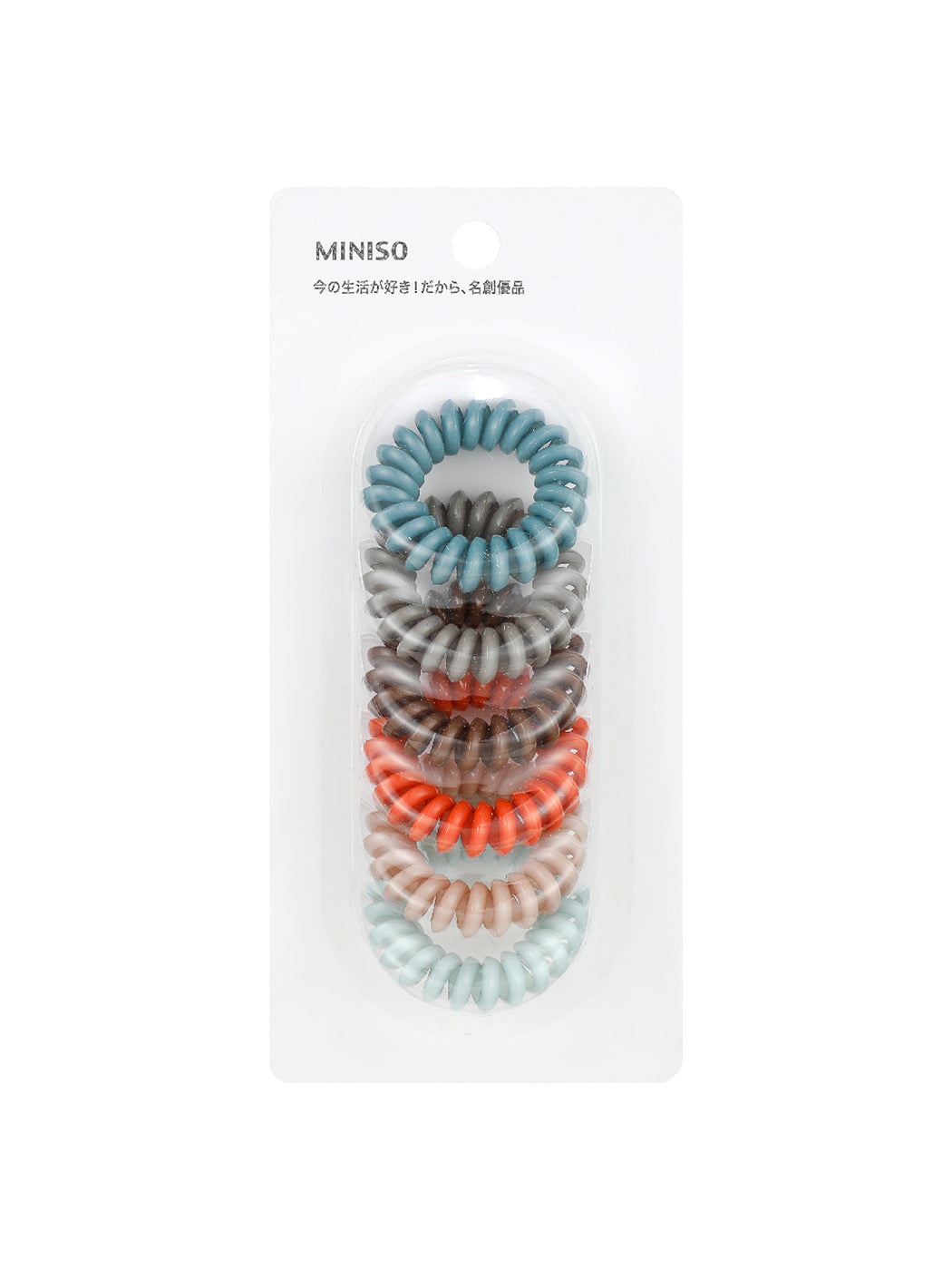 MINISO 4.0 COLORED SPIRAL HAIR TIES ( 6PCS ) 2007224910106 HAIR TIE