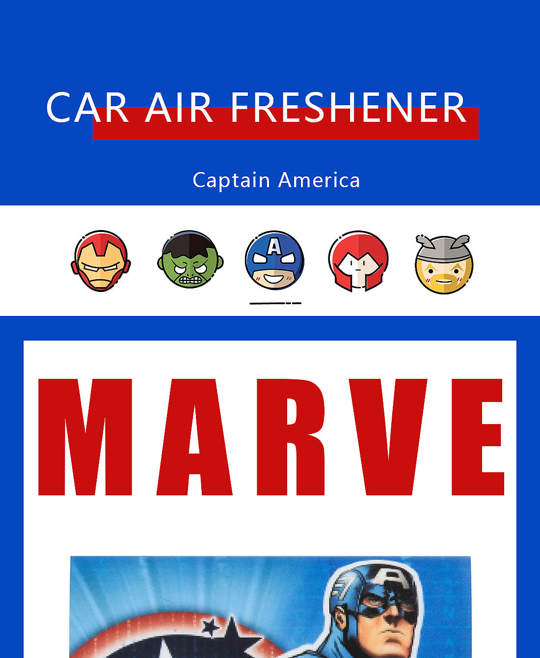 Miniso MARVEL-Car Air Freshener,Ocean 2007283111100