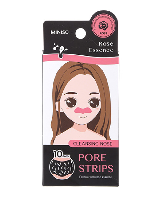 MINISO ROSE CLEANSING NOSE PORE STRIPS 2007906610102 NOSE STRIPS