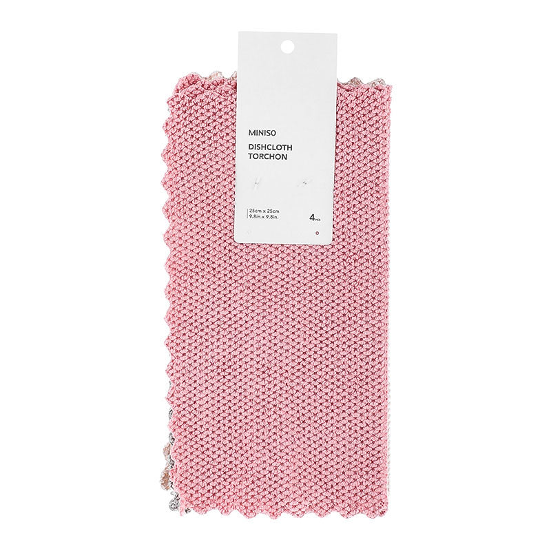 MINISO PEARL SERIES-25X25CM DISHCLOTH 4PCS/ROLL 2008246010102 CLEANING PRODUCTS