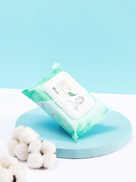MINISO ALOE VERA MOISTURIZING MAKEUP REMOVER WIPES (35 WIPES) 2008470110104 MAKEUP REMOVER
