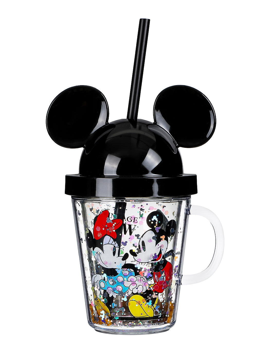 MINISO MICKEY MOUSE COLLECTION STRAW MUG WITH LID 280ML 2008484210104 PLASTIC WATER BOTTLE-11