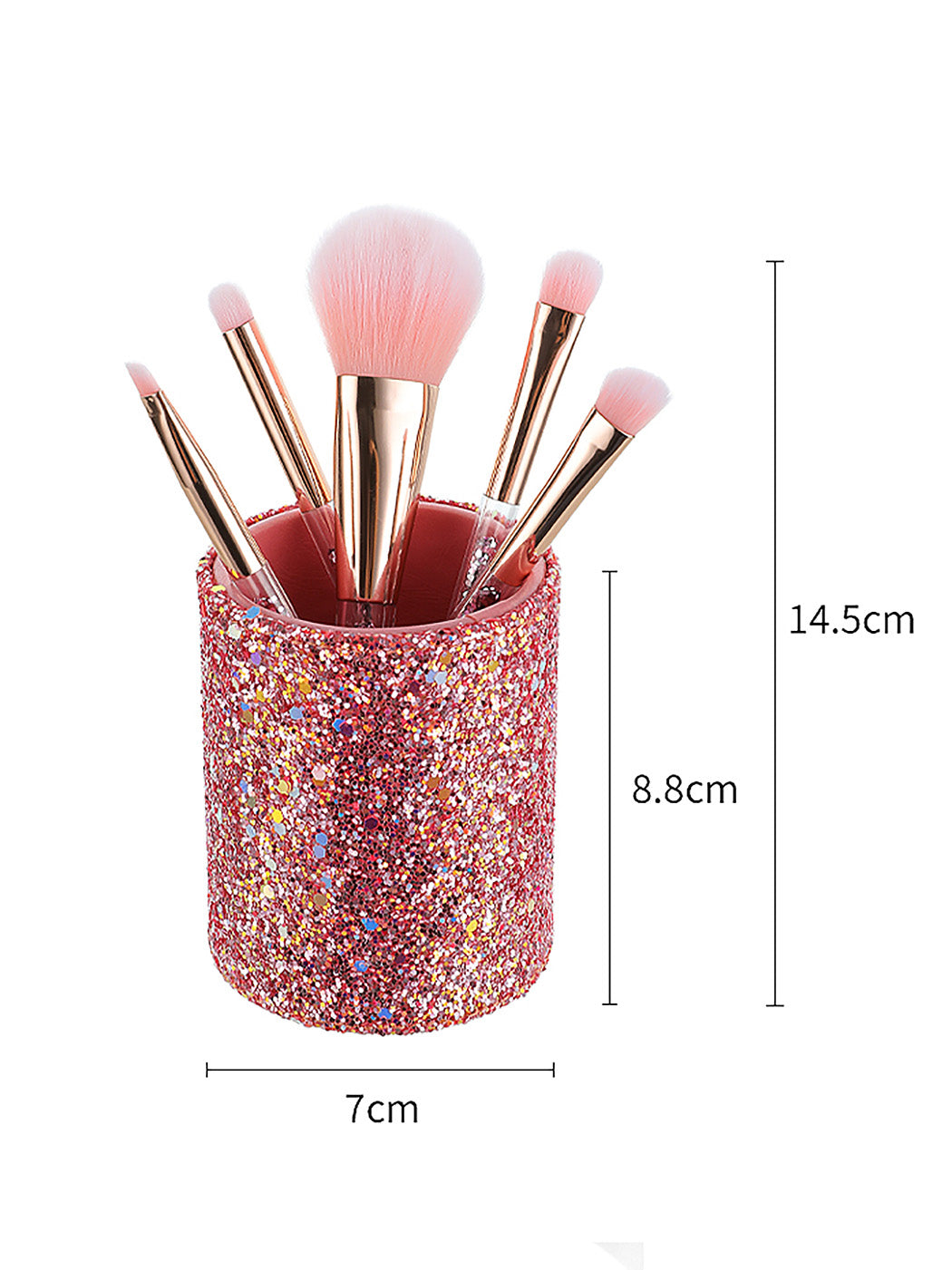 MINISO SPARKLINDG STARS MAKEUP BRUSH SET IN CYLINER BOX ( 6PCS ) ( PINK ) 2008743012104 MAKEUP BRUSH