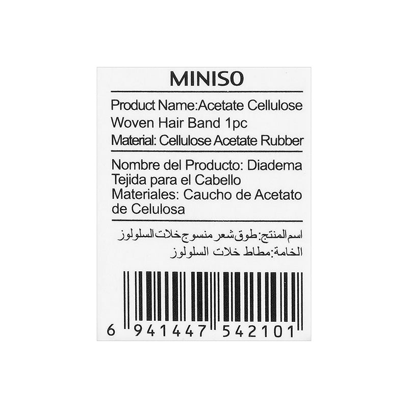 MINISO ACETATE CELLULOSE WOVEN HAIR BAND 2009770510106 HAIR CLIPPERS