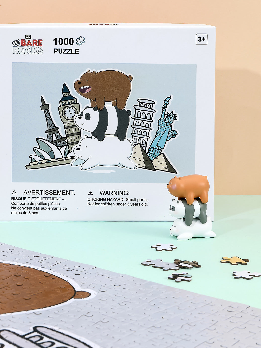 MINISO WE BARE BEARS 1000 PIECES PUZZLE ( PLACES OF INTEREST ) 2010033712106 DIY PUZZLE
