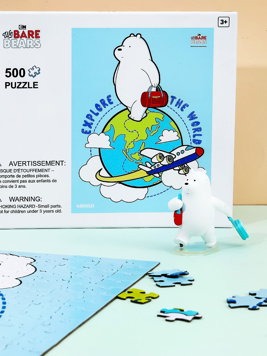MINISO WE BARE BEARS 500 PIECES PUZZLE ( ICE BEAR ) 2010033812103 DIY PUZZLE