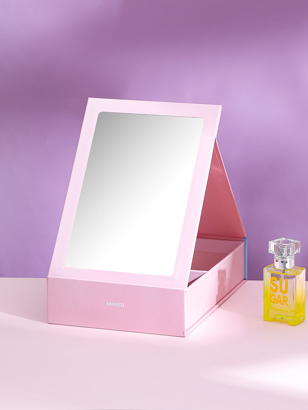 MINISO TOM & JERRY COLLECTION I LOVE  CHEESE COLLECTION FOLDABLE VANITY MIRROR (PINK) 2010216511106 TABLE MIRROR