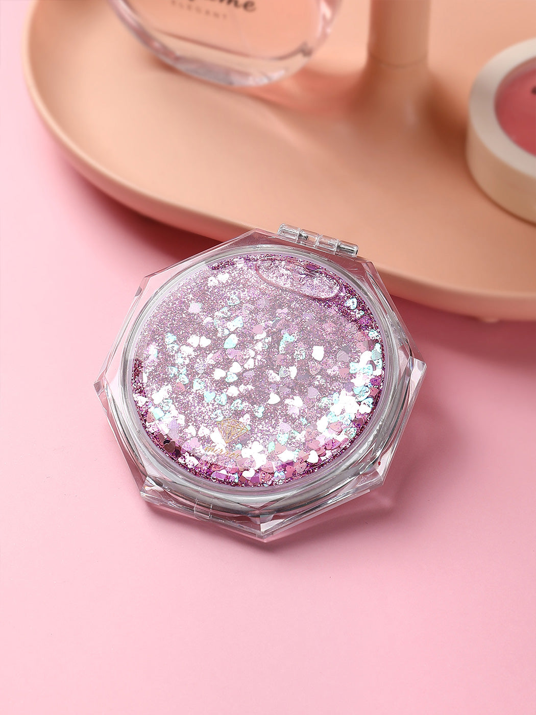 MINISO ILLUSION COLLECTION GLITTERING PORTABLE MIRROR 2010217010103 PORTABLE MIRROR