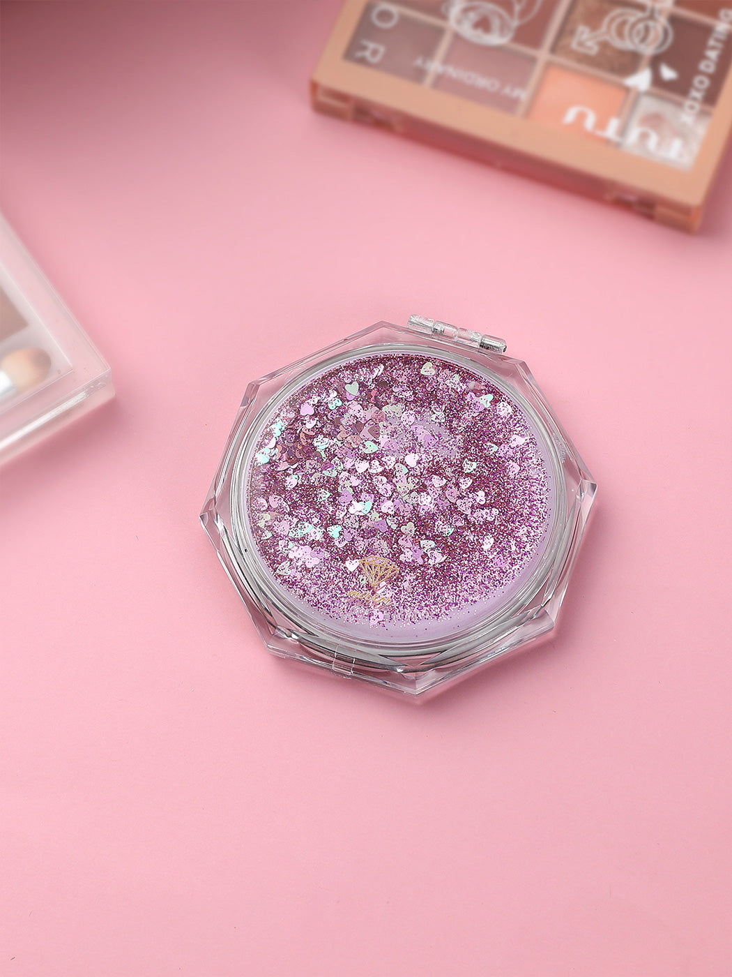 MINISO ILLUSION COLLECTION GLITTERING PORTABLE MIRROR 2010217010103 PORTABLE MIRROR