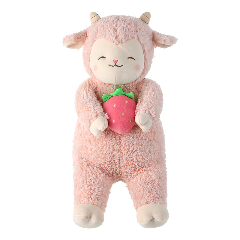 MINISO LAZY SHEEP PLUSH TOY (WITH STRAWBERRY) 2010269011103 REGULAR PLUSH