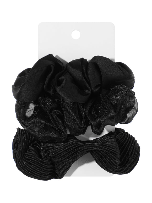 MINISO PURE COLORED LARGE HAIR TIE 3PCS(BLACK) 2010510813104 HAIR TIE