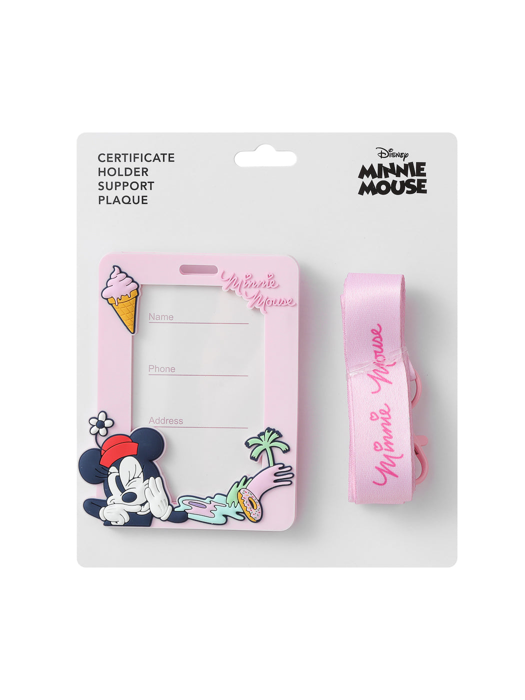 MINISO MICKEY MOUSE COLLECTION 2.0 NECK-HANGING CERTIFICATE HOLDER(MINNIE MOUSE) 2010516611100 TRAVEL ACCESSORIES