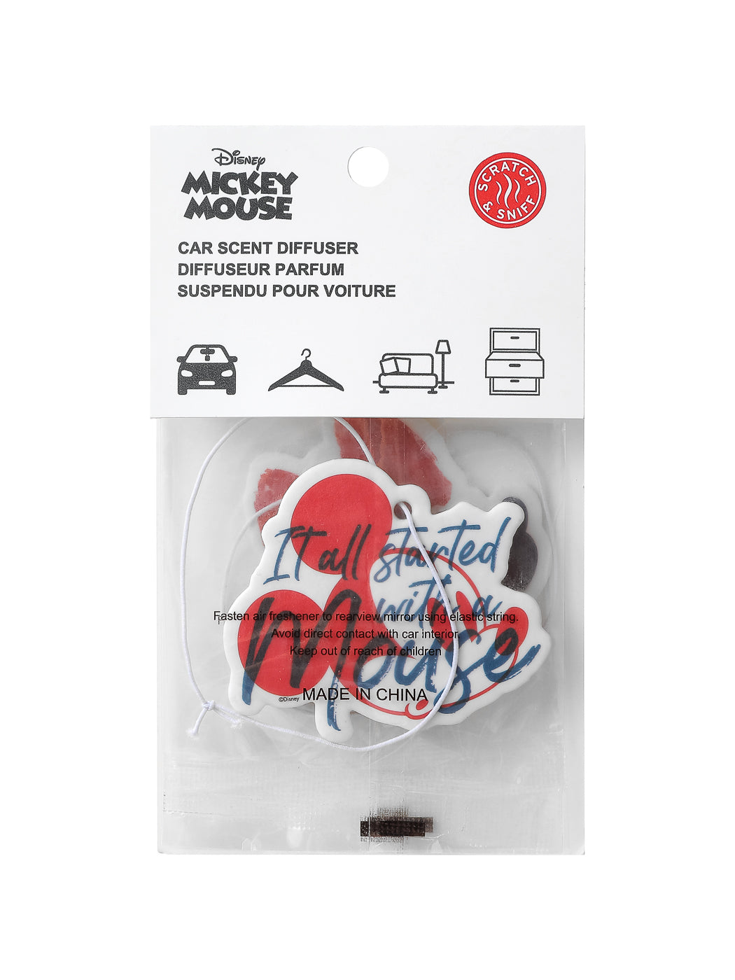 MINISO MICKEY MOUSE COLLECTION 2.0 HANGING CAR SCENT DIFFUSER-2PCS(ROSE) 2010516910104 SCENT DIFFUSER