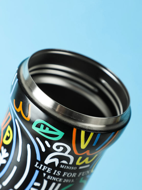 MINISO COOL INSULATED THERMAL TUMBLER 450ML(BLACK) 2010867211103 VACUUM BOTTLE