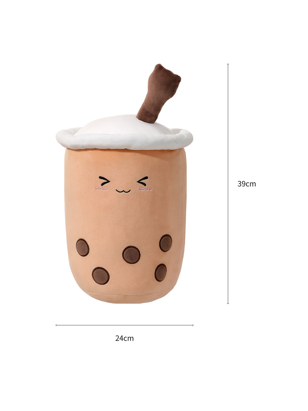 MINISO BEVERAGES SERIES PILLOW LITTLE BEAR MILK TEA WITH STRAW ( COFFEE ) 2011368510108 CARTOON PILLOW