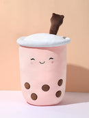 MINISO BEVERAGES SERIES PILLOW LITTLE BEAR MILK TEA WITH STRAW(PINK) 2011368511105 CARTOON PILLOW-4