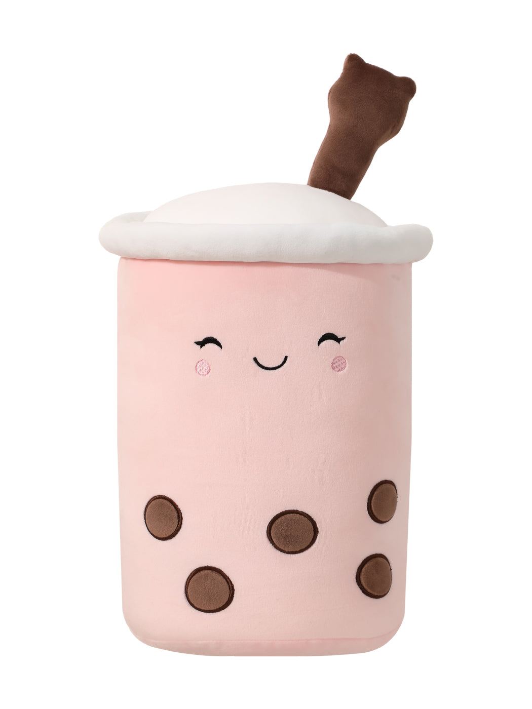 MINISO BEVERAGES SERIES PILLOW LITTLE BEAR MILK TEA WITH STRAW(PINK) 2011368511105 CARTOON PILLOW