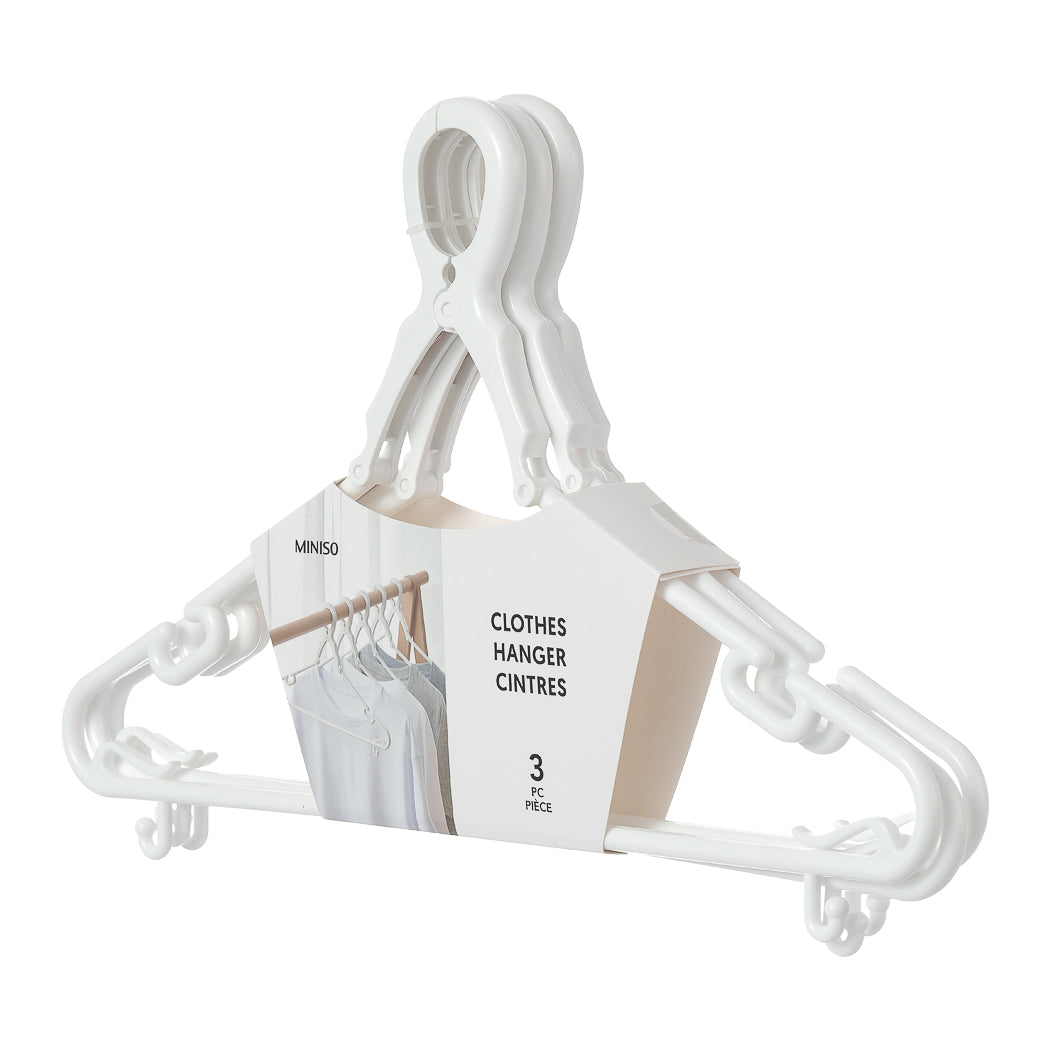MINISO MULTIFUNCTIONAL WINDPROOF CLOTHES HANGERS (3 PCS) 2011480810100 CLOTHES HANGERS